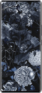 Силиконовый чехол Абстрактный цветочный рисунок в синих тонах для Infinix Zero 40 5G - 6539u-3822 изображение 