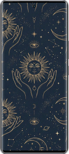 Силиконовый чехол Celestial Harmony: Sun & Moon Gold Mystic Pattern для Infinix Zero 40 5G - 6778u-3822 изображение 