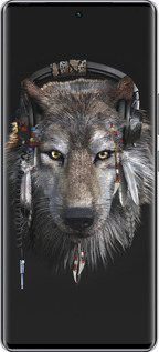 Силіконовий чехол Вовк-меломан для Infinix Zero 40 5G - 875u-3822 изображение 