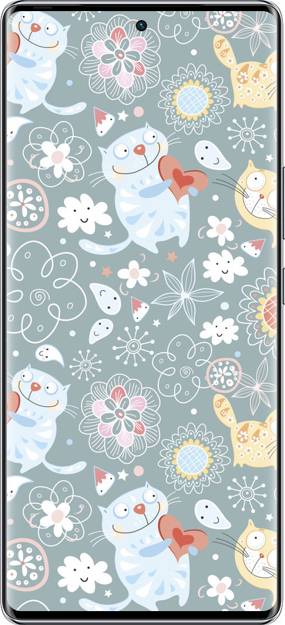 Силиконовый чехол Котята v3 для Infinix Zero 40 5G - 1223u-3822 изображение 