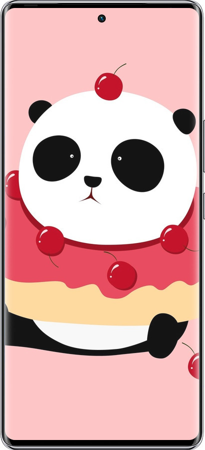 Силиконовый чехол Панда с пончиком для Infinix Zero 40 5G - 3991u-3822 изображение 