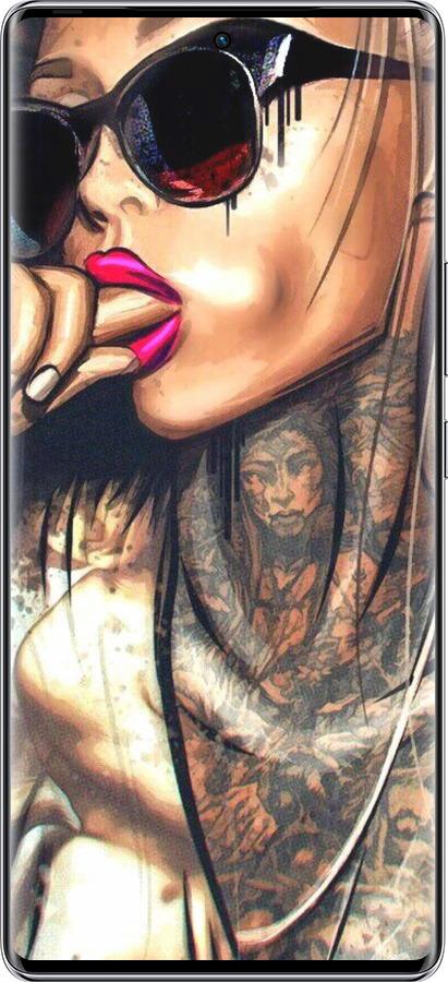 Силіконовий чехол Дівчина в тату для Infinix Zero 40 5G - 4001u-3822 изображение 