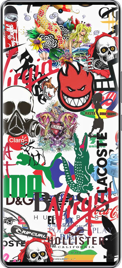 Силиконовый чехол Many different logos для Infinix Zero 40 5G - 4022u-3822 изображение 