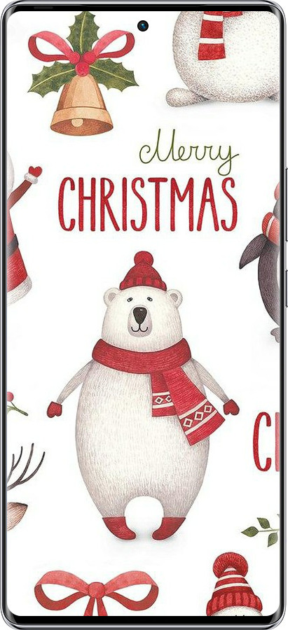 Силиконовый чехол Merry Christmas для Infinix Zero 40 5G - 4106u-3822 изображение 