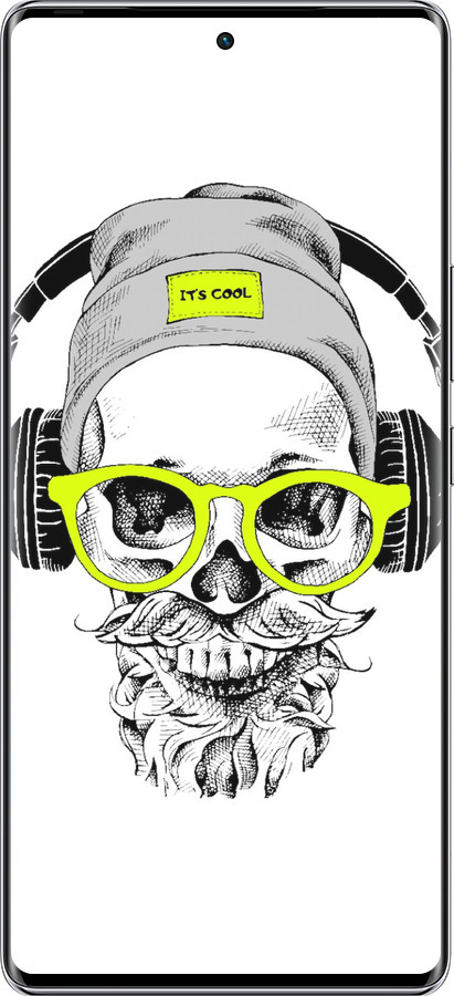 Силиконовый чехол Череп в очках и наушниках для Infinix Zero 40 5G - 4144u-3822 изображение 