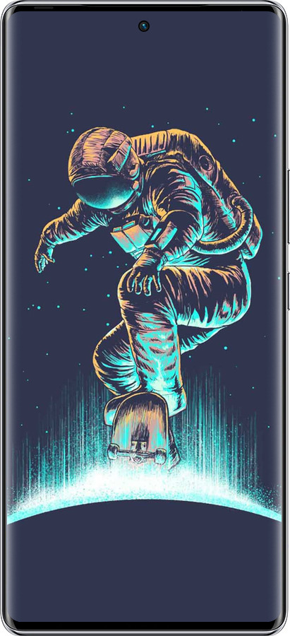 Силиконовый чехол Космонавт на скейтборде для Infinix Zero 40 5G - 4145u-3822 изображение 