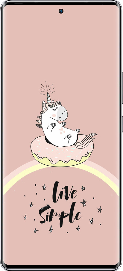 Силиконовый чехол Единорожка в пончике для Infinix Zero 40 5G - 4282u-3822 изображение 