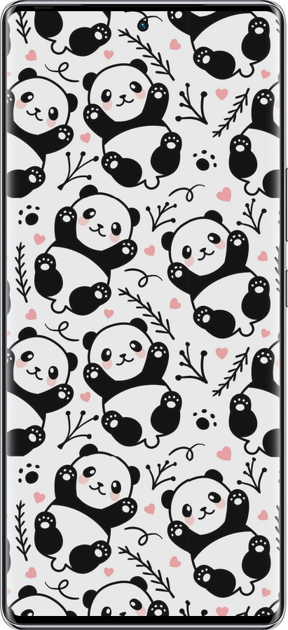 Силіконовий чехол Панди для Infinix Zero 40 5G - 4318u-3822 изображение 