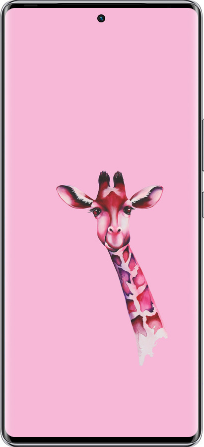 Силиконовый чехол Розовая жирафа для Infinix Zero 40 5G - 4441u-3822 изображение 