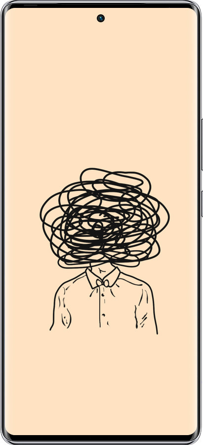 Силиконовый чехол Мысли для Infinix Zero 40 5G - 4568u-3822 изображение 