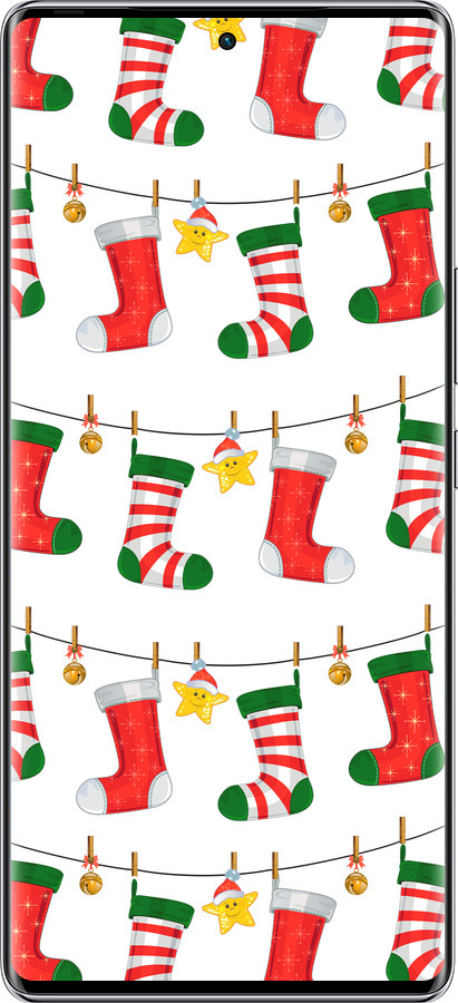 Силиконовый чехол Новогодний 9 для Infinix Zero 40 5G - 4622u-3822 изображение 