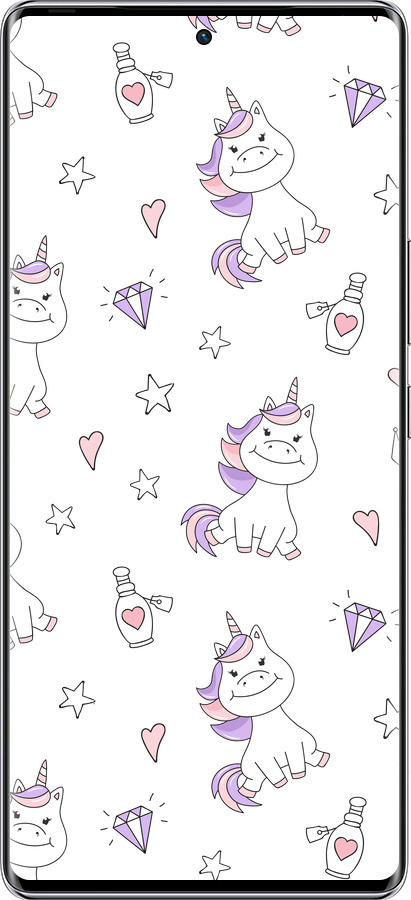 Силиконовый чехол Единорожка v2 для Infinix Zero 40 5G - 4703u-3822 изображение 