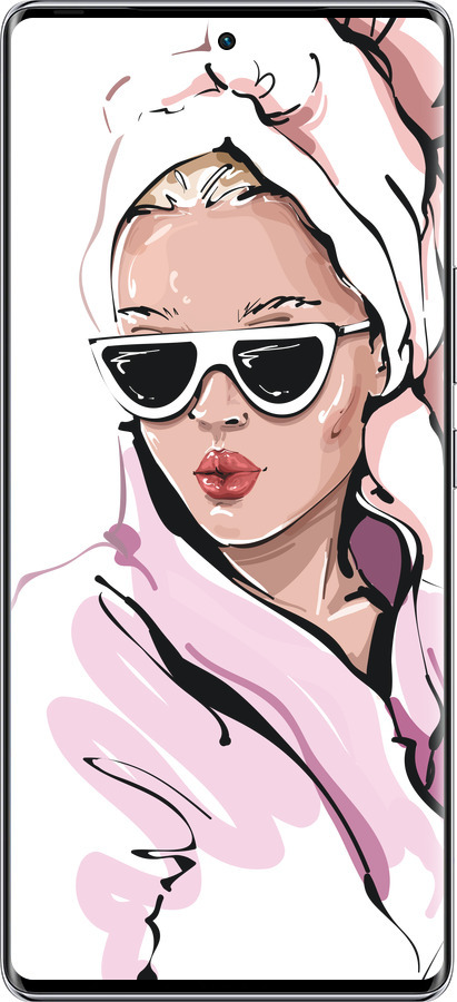 Силиконовый чехол Девушка в очках 2 для Infinix Zero 40 5G - 4714u-3822 изображение 