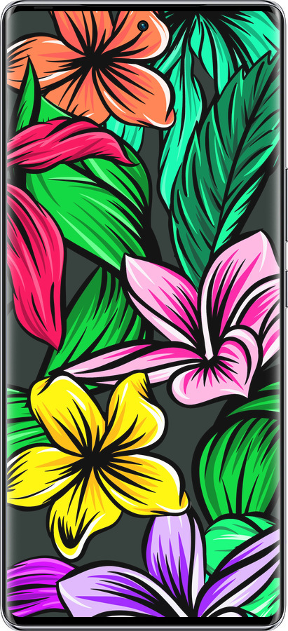 Силиконовый чехол Тропические цветы 1 для Infinix Zero 40 5G - 4753u-3822 изображение 