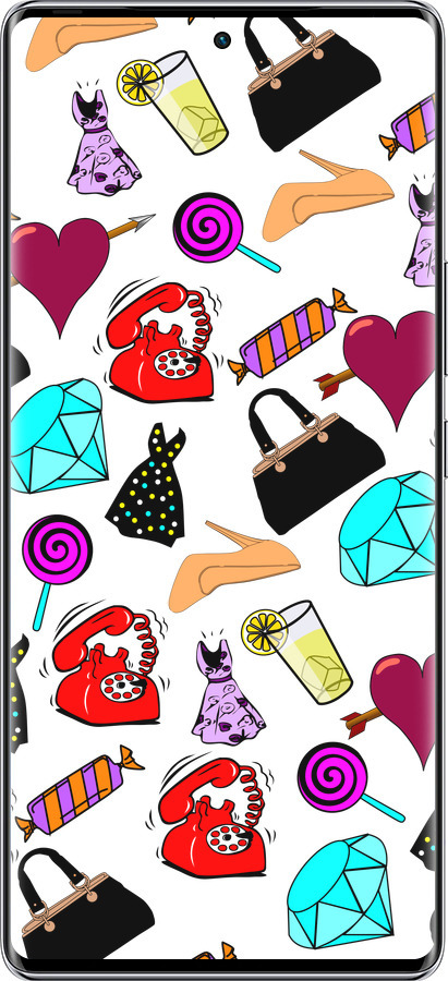 Силиконовый чехол stickers для Infinix Zero 40 5G - 4757u-3822 изображение 