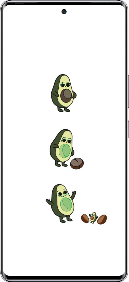 Силиконовый чехол Авокадо 1 для Infinix Zero 40 5G - 4857u-3822 изображение 