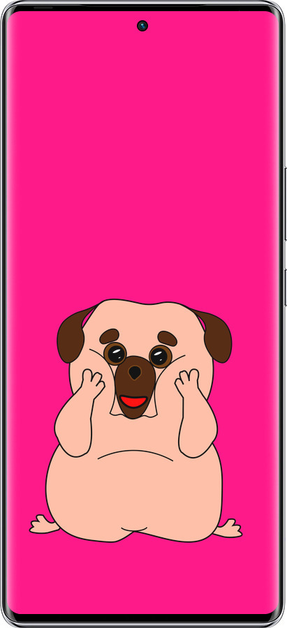 Силіконовий чехол Веселий мопс для Infinix Zero 40 5G - 4908u-3822 изображение 