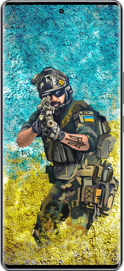 Силиконовый чехол Воин ЗСУ для Infinix Zero 40 5G - 5311u-3822 изображение 