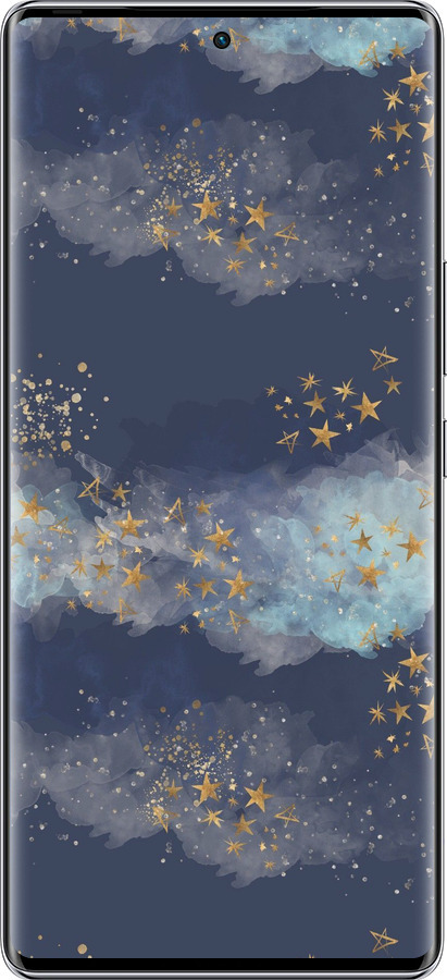 Силиконовый чехол Ночь золотые звезды для Infinix Zero 40 5G - 5421u-3822 изображение 