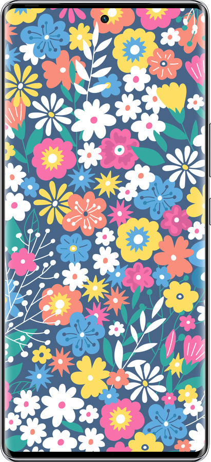 Силиконовый чехол Цветочный фон v4 для Infinix Zero 40 5G - 5494u-3822 изображение 