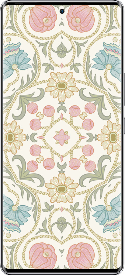 Силиконовый чехол Цветочный орнамент v2 для Infinix Zero 40 5G - 5513u-3822 изображение 