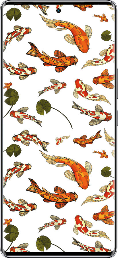 Силіконовий чехол Риби Кої для Infinix Zero 40 5G - 5535u-3822 изображение 