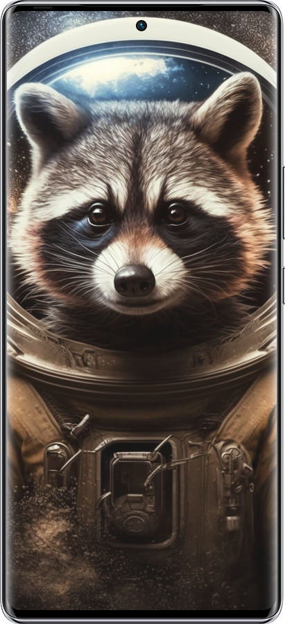 Силиконовый чехол Raccoon austronaut для Infinix Zero 40 5G - 5581u-3822 изображение 