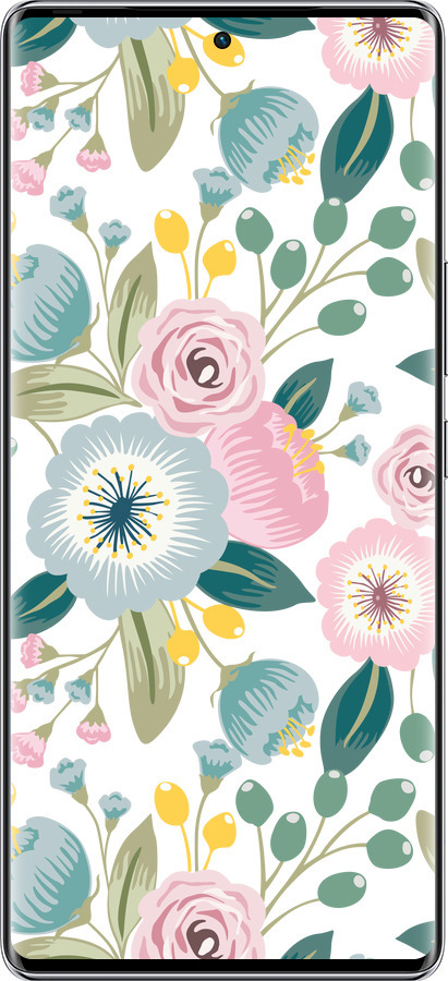 Силиконовый чехол Цветочные обои v2 для Infinix Zero 40 5G - 5602u-3822 изображение 