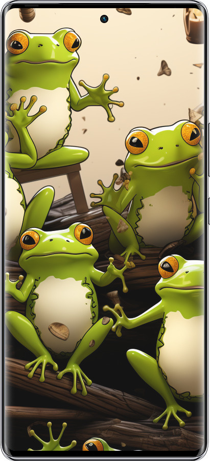 Силиконовый чехол Жабки для Infinix Zero 40 5G - 5656u-3822 изображение 