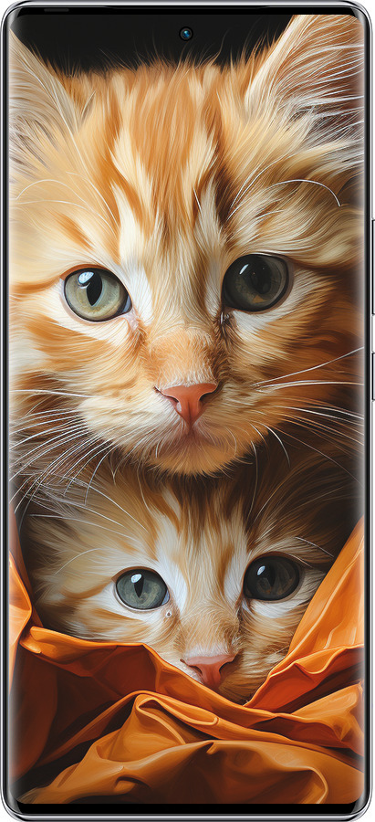 Силиконовый чехол Котики 2 для Infinix Zero 40 5G - 5664u-3822 изображение 