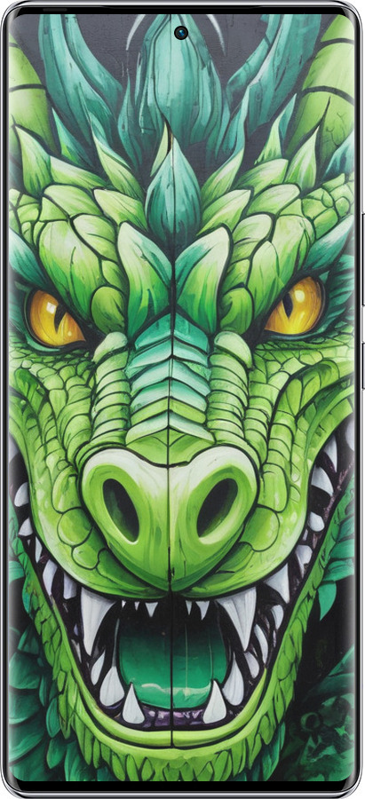 Силиконовый чехол Зелёный дракон для Infinix Zero 40 5G - 5816u-3822 изображение 