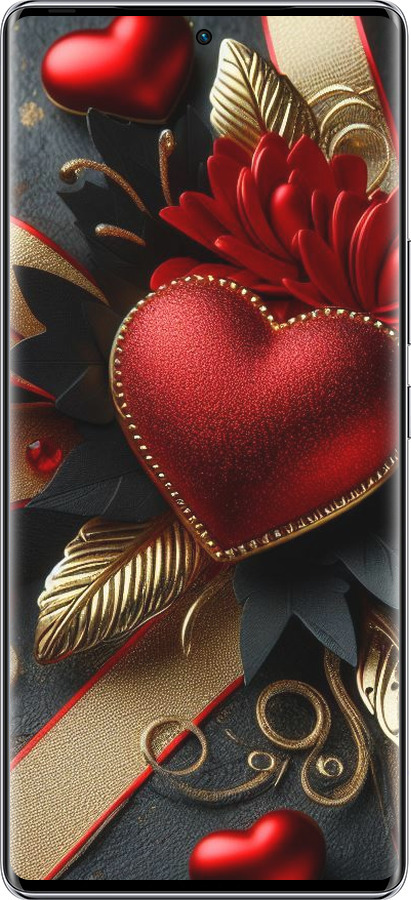 Силиконовый чехол Сердечки v2 для Infinix Zero 40 5G - 5832u-3822 изображение 