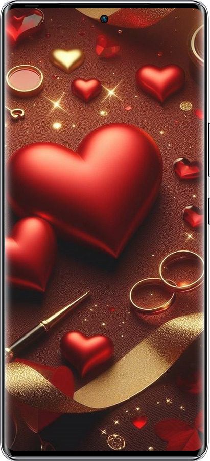 Силиконовый чехол Сердечки v3 для Infinix Zero 40 5G - 5833u-3822 изображение 