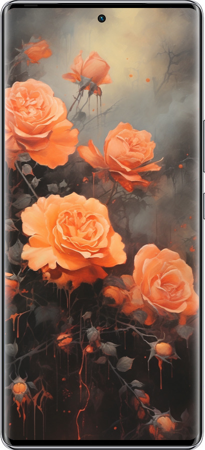 Силиконовый чехол Оранжевые розы для Infinix Zero 40 5G - 5944u-3822 изображение 