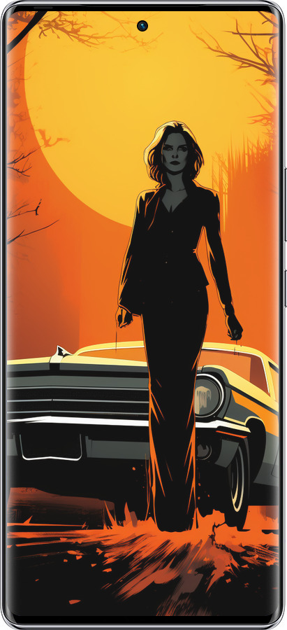 Силиконовый чехол Чехол для телефона Девушка возле автомобиля для Infinix Zero 40 5G - 5946u-3822 изображение 