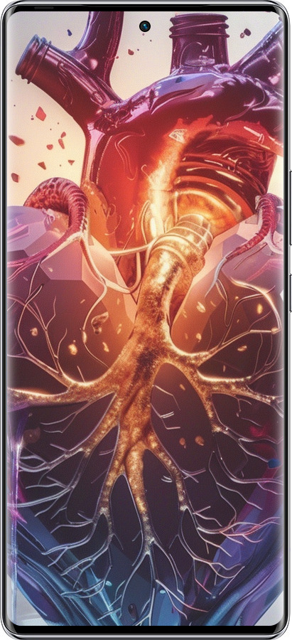 Силиконовый чехол Crystal Heart для Infinix Zero 40 5G - 6070u-3822 изображение 