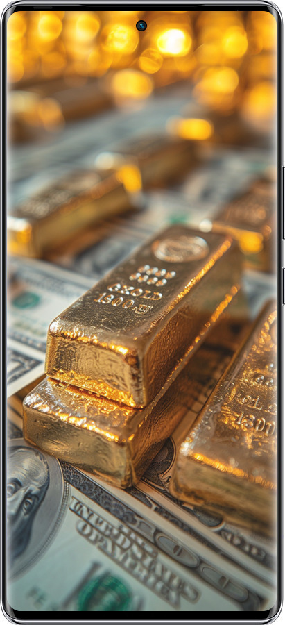 Силиконовый чехол Слитки и доллары для Infinix Zero 40 5G - 6105u-3822 изображение 