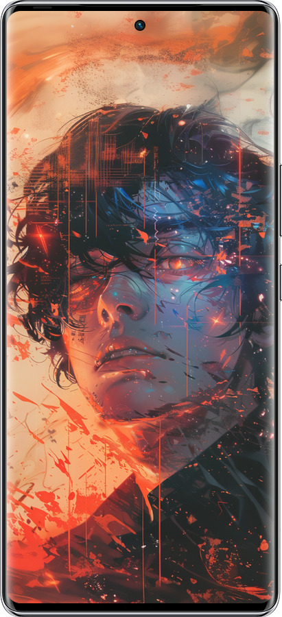 Силиконовый чехол Лицо в пламени для Infinix Zero 40 5G - 6127u-3822 изображение 