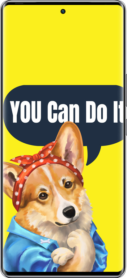 Силиконовый чехол чехол с корги You Can Do It для Infinix Zero 40 5G - 6184u-3822 изображение 