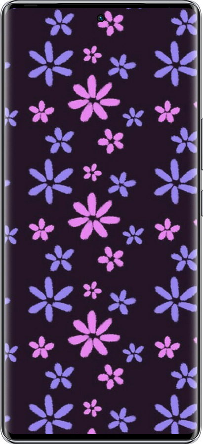 Силіконовий чехол з квітами для Infinix Zero 40 5G - 6258u-3822 изображение 