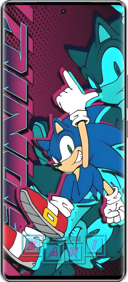 Силіконовий чехол Соник для Infinix Zero 40 5G - 6284u-3822 изображение 