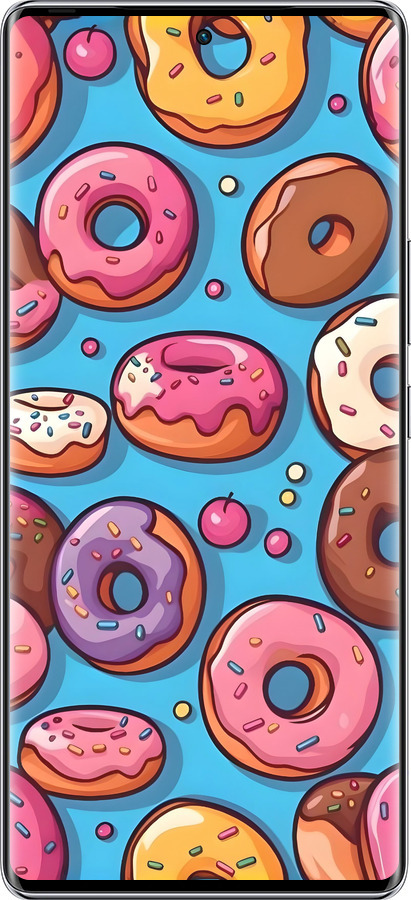 Силиконовый чехол Пончики для Infinix Zero 40 5G - 6318u-3822 изображение 