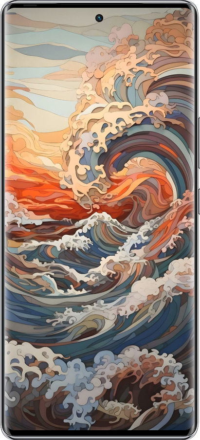 Силиконовый чехол Арт волны для Infinix Zero 40 5G - 6324u-3822 изображение 