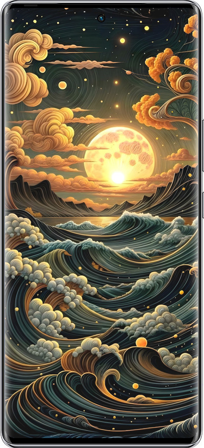 Силиконовый чехол Арт волны для Infinix Zero 40 5G - 6332u-3822 изображение 