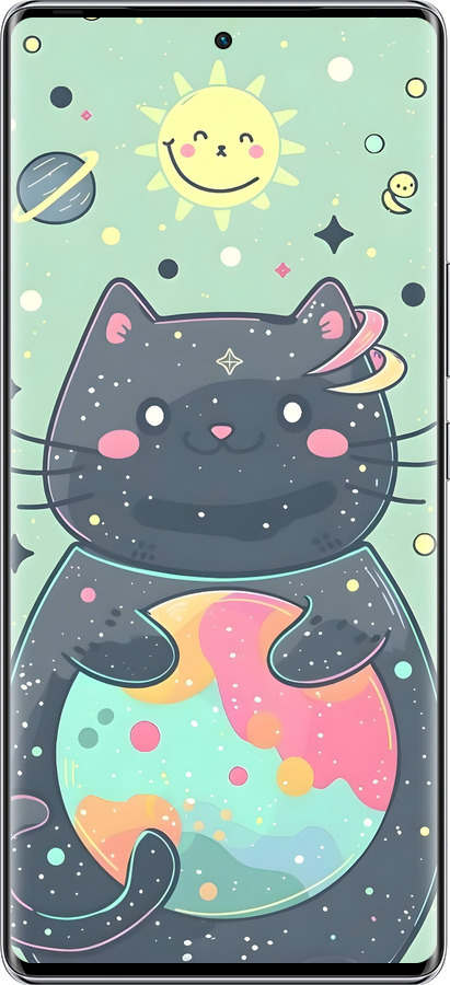 Силиконовый чехол Милый котик для Infinix Zero 40 5G - 6364u-3822 изображение 