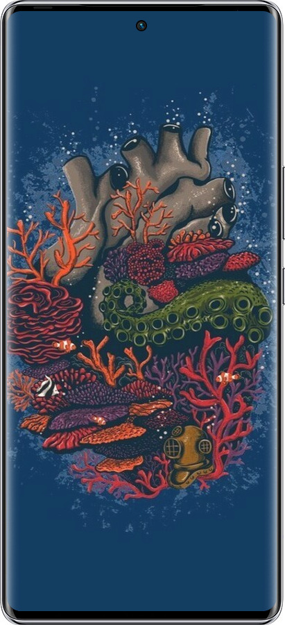 Силіконовий чехол Серце моря для Infinix Zero 40 5G - 6506u-3822 изображение 