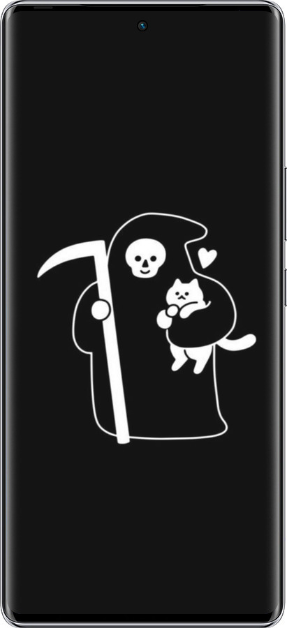 Силиконовый чехол Минималистичный арт: смерть и кошка для Infinix Zero 40 5G - 6529u-3822 изображение 