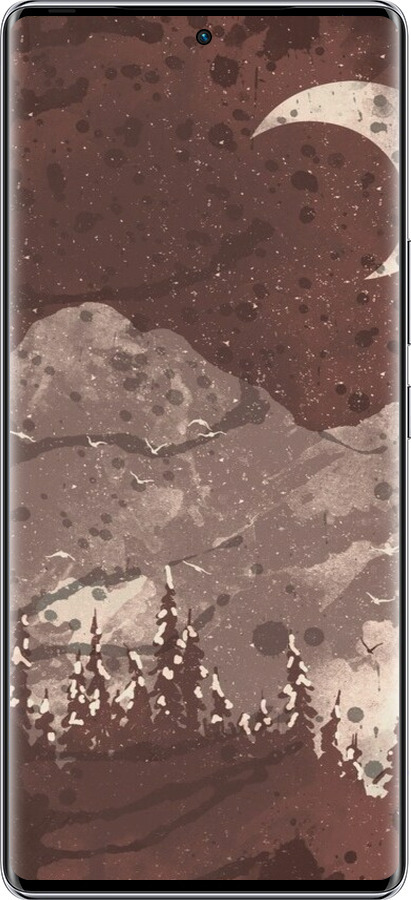 Силиконовый чехол С изображением лунного пейзажа в ночном лесу для Infinix Zero 40 5G - 6546u-3822 изображение 