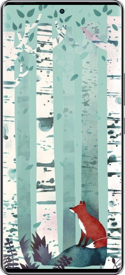 Силиконовый чехол Лис в зелёном лесу для Infinix Zero 40 5G - 6547u-3822 изображение 