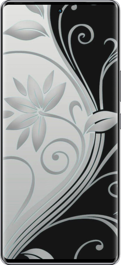 Силиконовый чехол Цветы на чёрно-белом фоне для Infinix Zero 40 5G - 840u-3822 изображение 